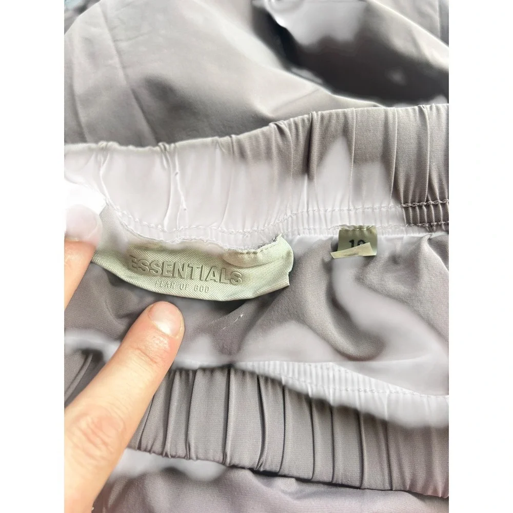 KIDS Fear of God Essentials Track Pants Desert Taupe Drawstring Size 10‎